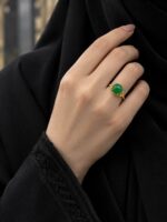 انگشتر نقره زنانه عقیق سبز