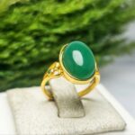 انگشتر نقره زنانه عقیق سبز