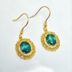 گوشواره نقره توپاز سبز اصلی
