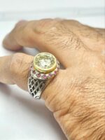 انگشتر نقره موزانایت اصلی (الماس روسی)