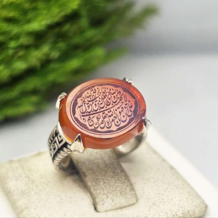انگشتر نقره زنانه عقیق یمنی اصلی