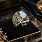 انگشتر نقره موزانایت اصلی (الماس روسی)