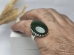 انگشتر نقره یشم سبز اصلی