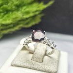انگشتر نقره زنانه گارنت قرمز اصلی