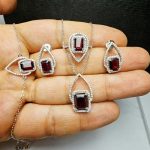 سرویس نقره زنانه گارنت قرمز اصلی